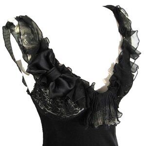 Claire LeFaye Lace Slip Dress Size Small Black Camisole Handmade Lingerie Vtg S